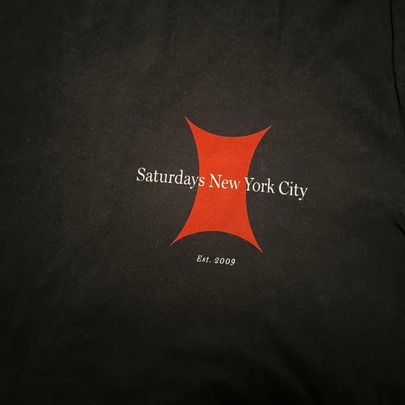 SATURDAYS NYC Super Ellipse Black L/S T-Shirt LARG - Picture 5 of 10